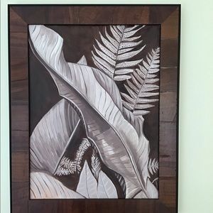 ORIGINAL PAINTING ON CANVAS ACRYLIC CUSTOM FRAMED.